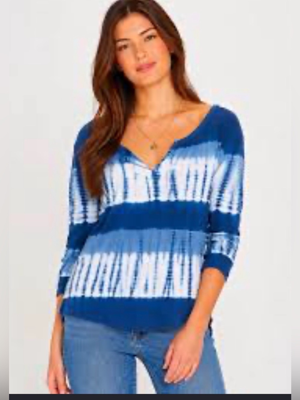 Lucky brand v-neck tie dye top size large
